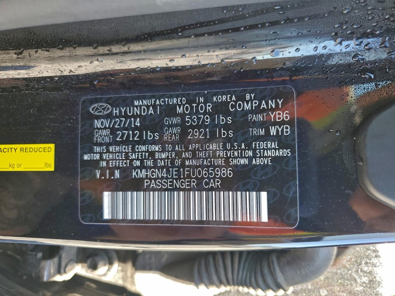 2015 HYUNDAI GENESIS