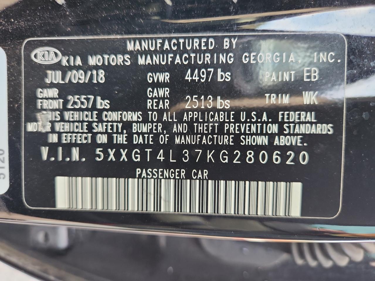2019 KIA OPTIMA