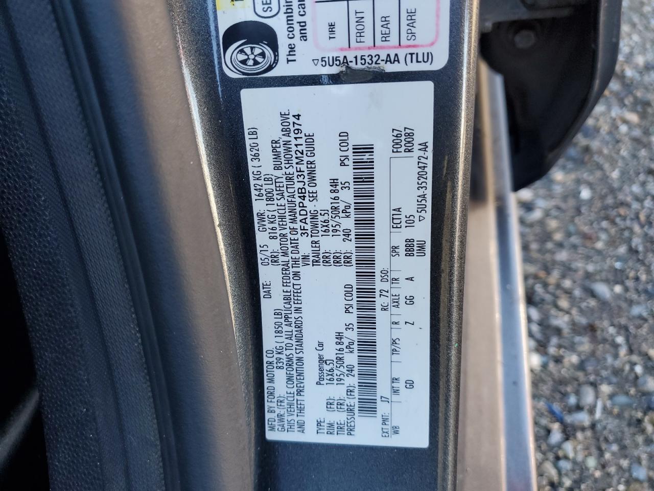 2015 FORD Fiesta