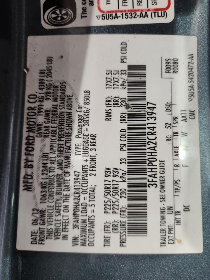 2012 FORD FUSION