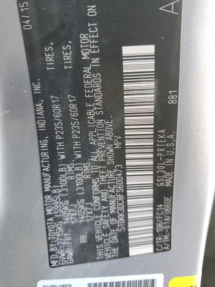 2015 TOYOTA SIENNA