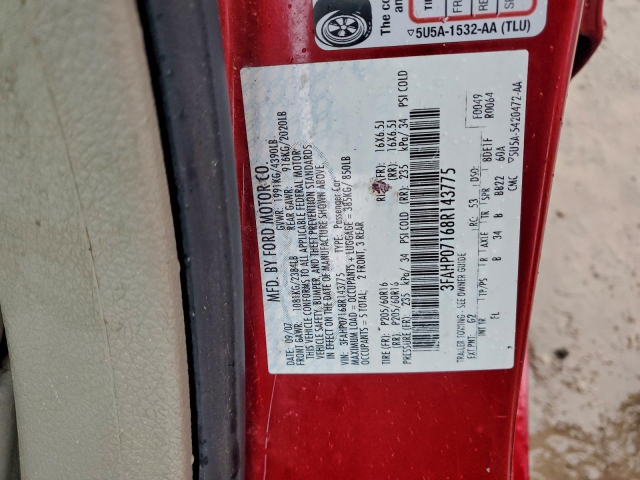 2008 FORD FUSION