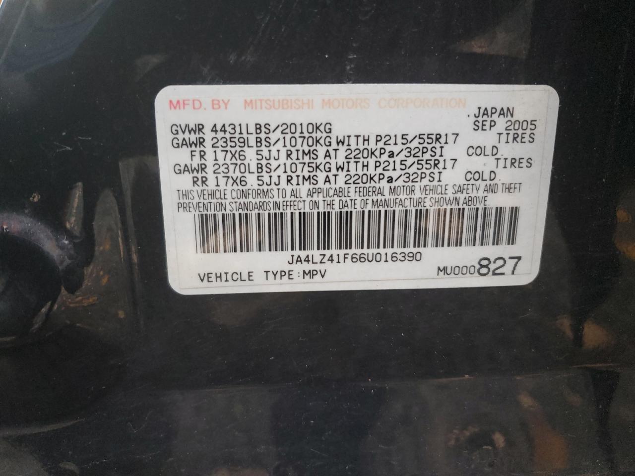 2006 MITSUBISHI outlander