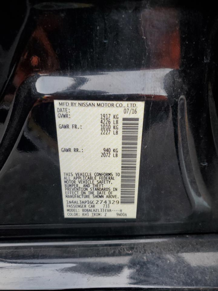 2016 NISSAN ALTIMA