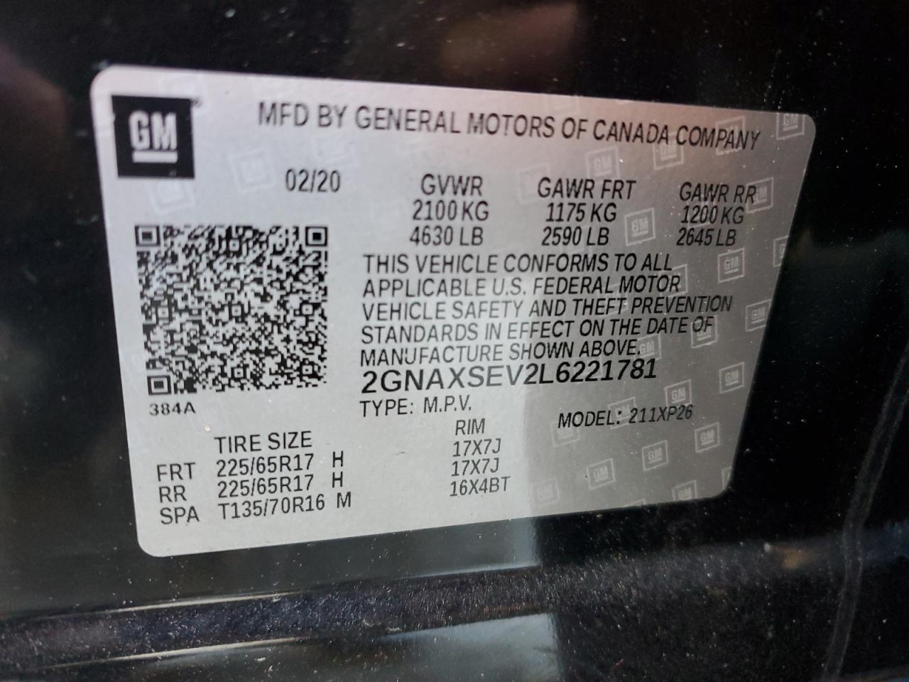 2020 CHEVROLET EQUINOX