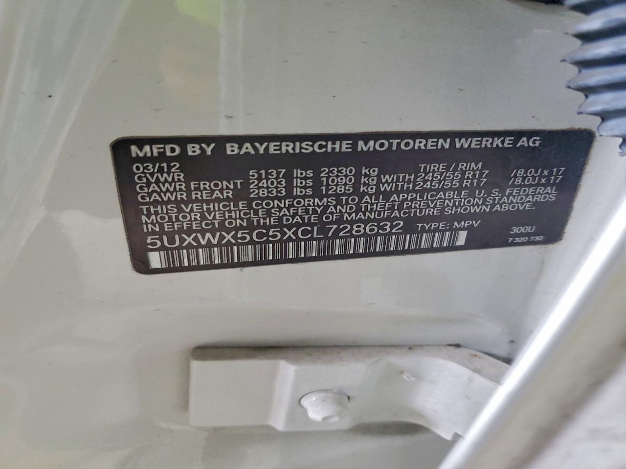 2012 BMW X3