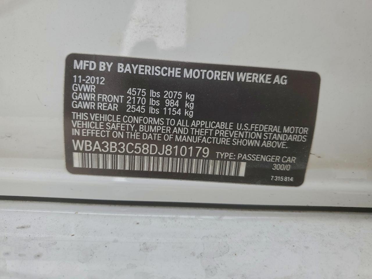 2013 BMW 3 SERIES
