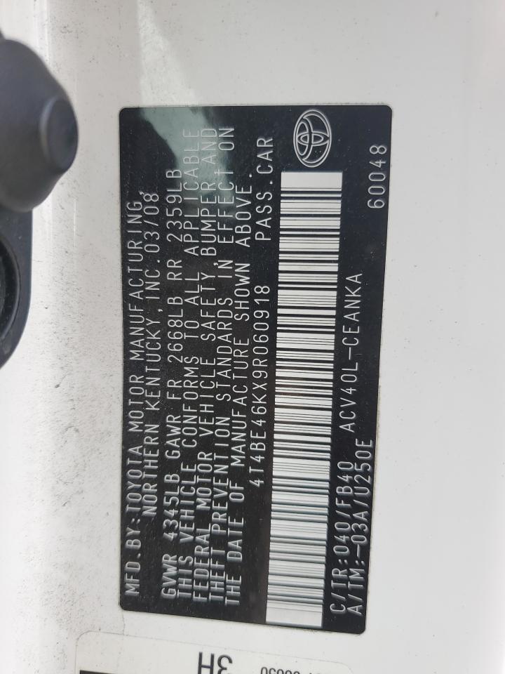 2009 TOYOTA CAMRY