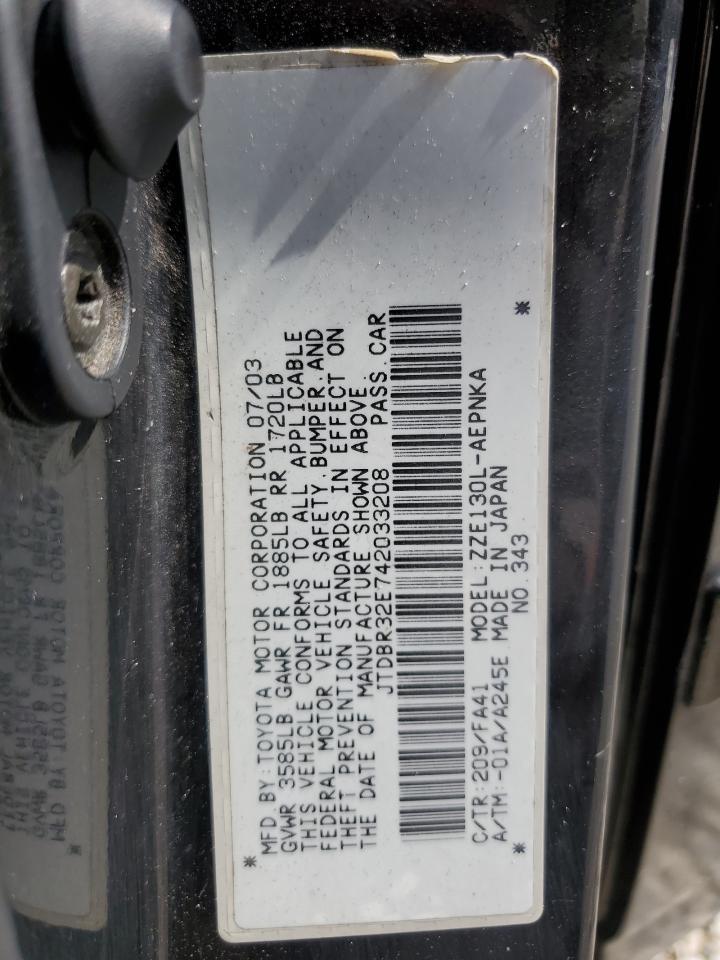 2004 TOYOTA COROLLA