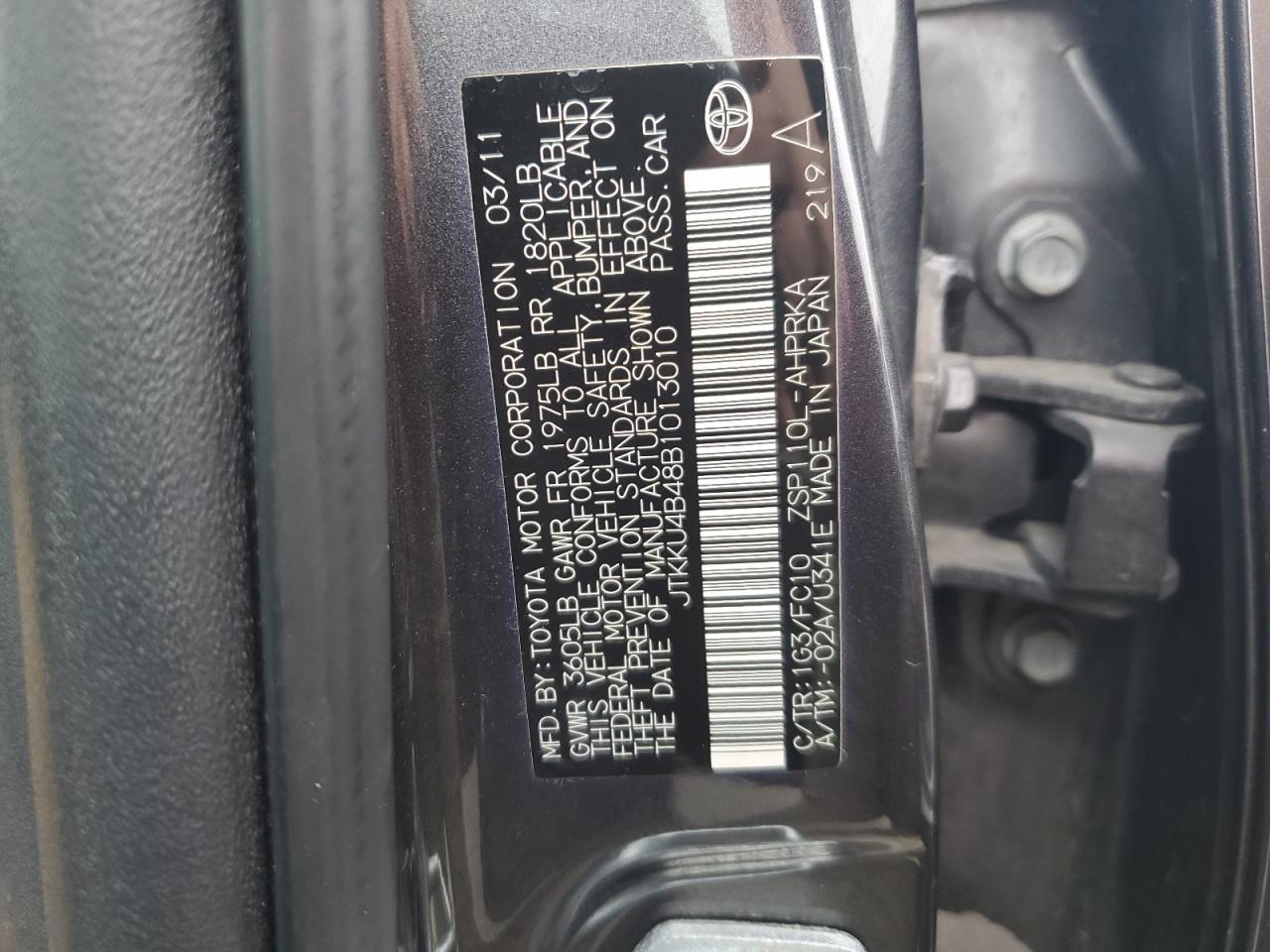 2011 TOYOTA SCION