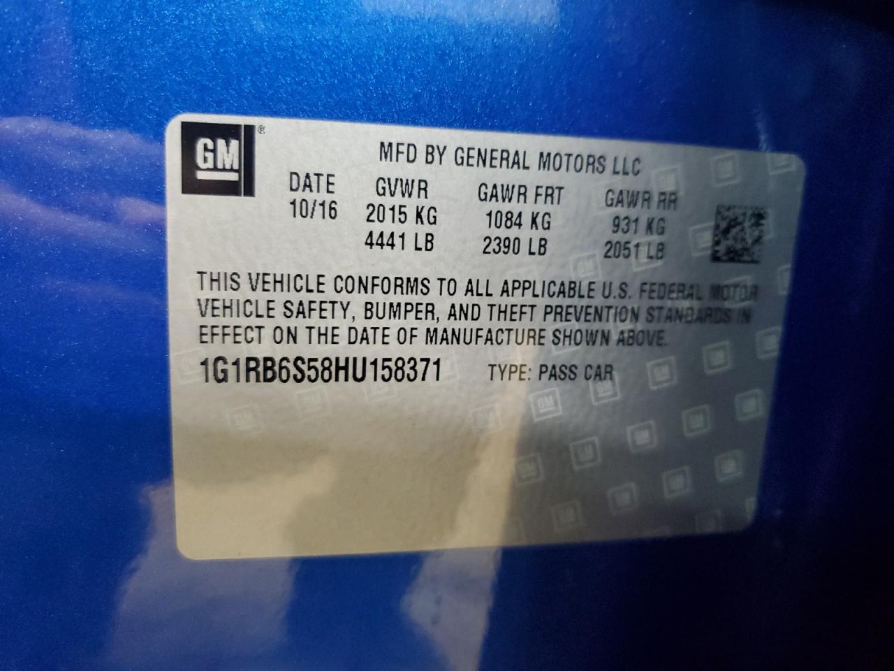 2017 CHEVROLET VOLT