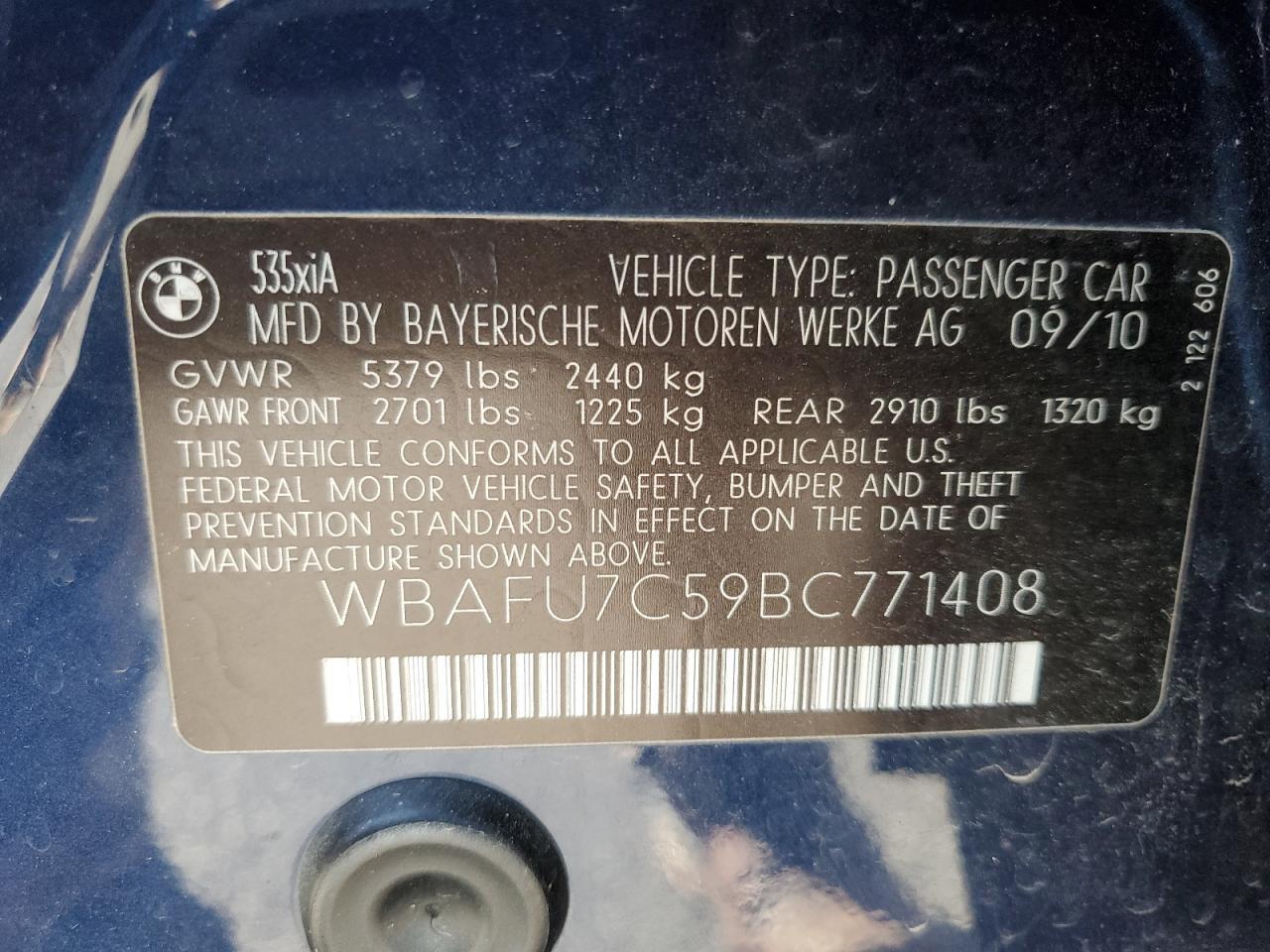 2011 BMW 5 series