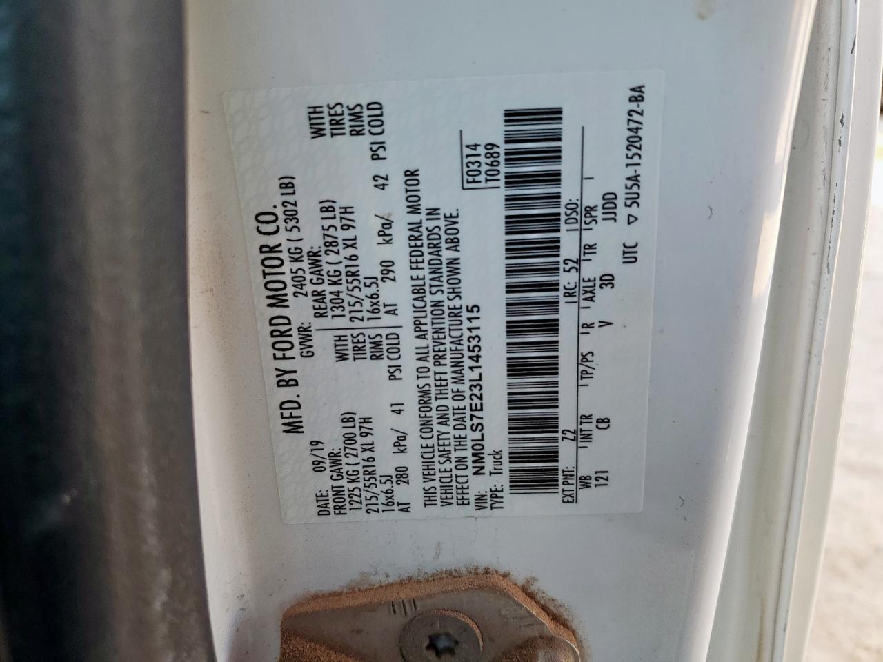 2020 FORD TRANSIT CONNECT
