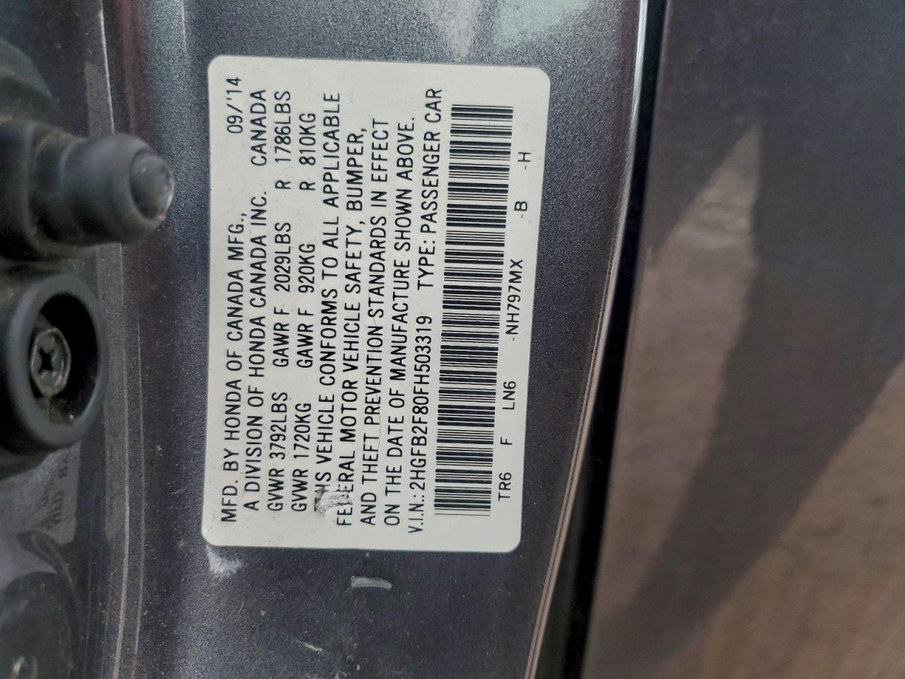 2015 HONDA CIVIC