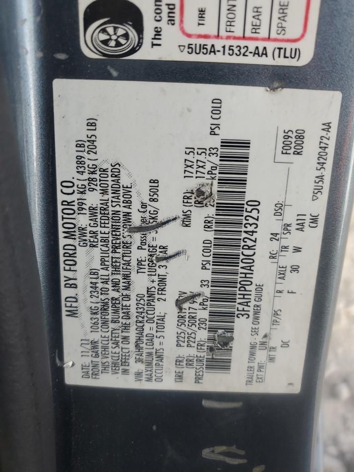 2012 FORD FUSION
