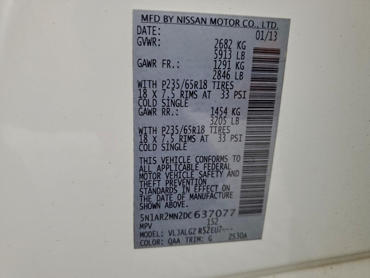 2013 NISSAN PATHFINDER