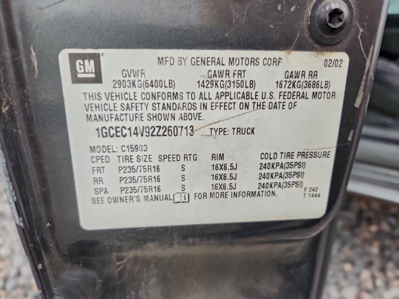 2002 CHEVROLET SILVERADO 1500