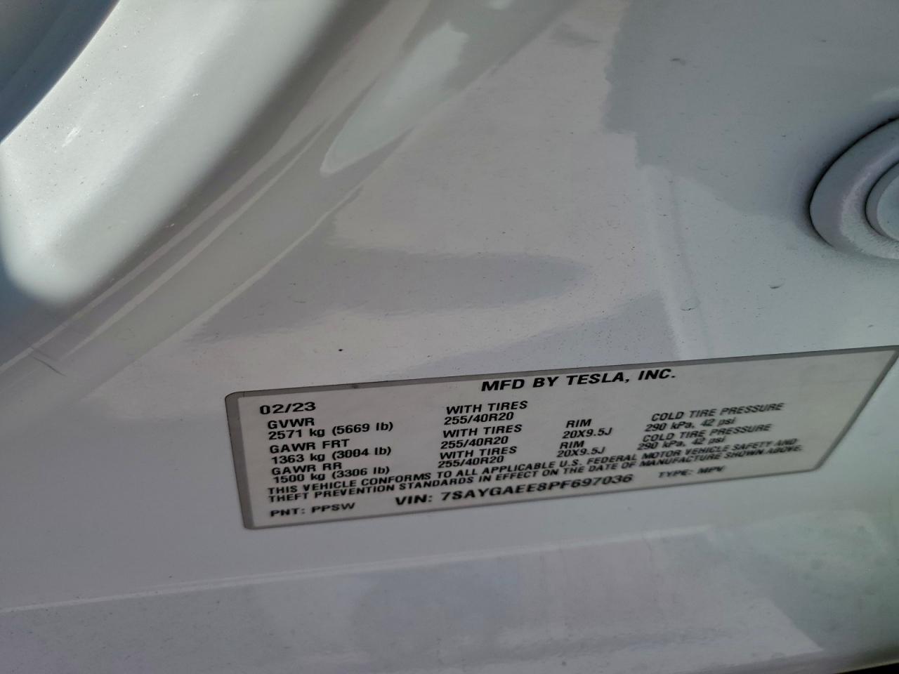 2023 TESLA MODEL Y