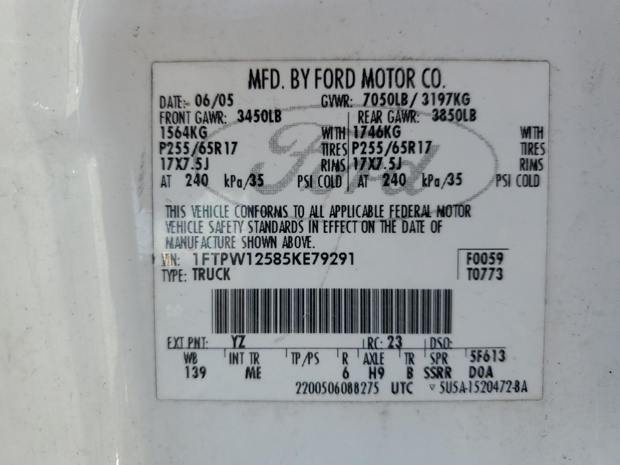 2005 FORD F-150