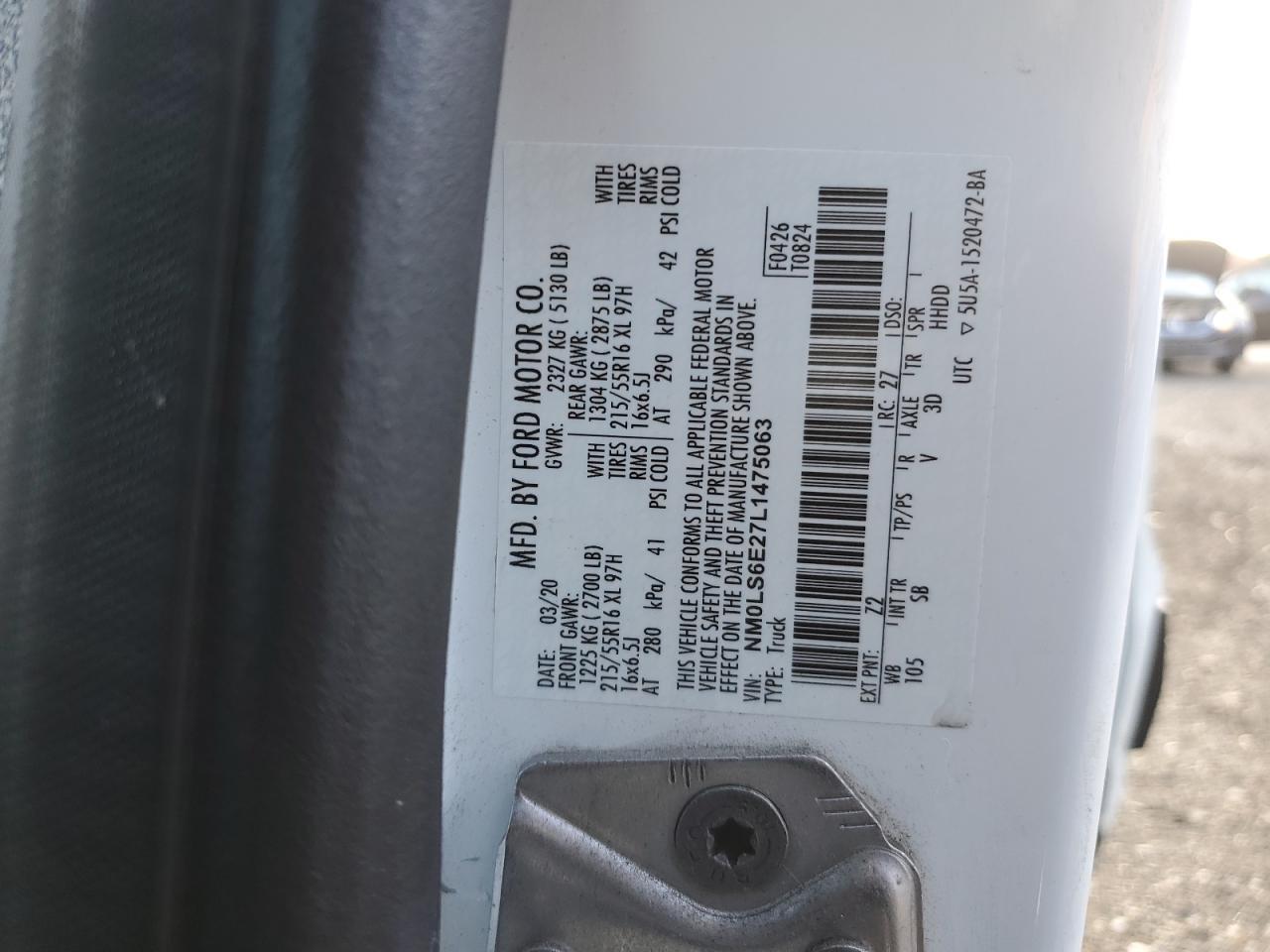 2020 FORD TRANSIT CONNECT