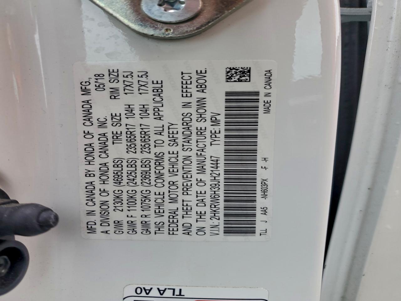 2018 HONDA CR-V