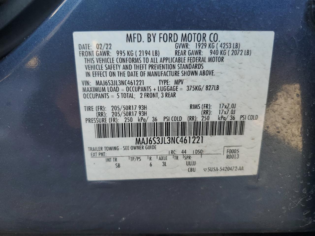 2022 FORD EcoSport