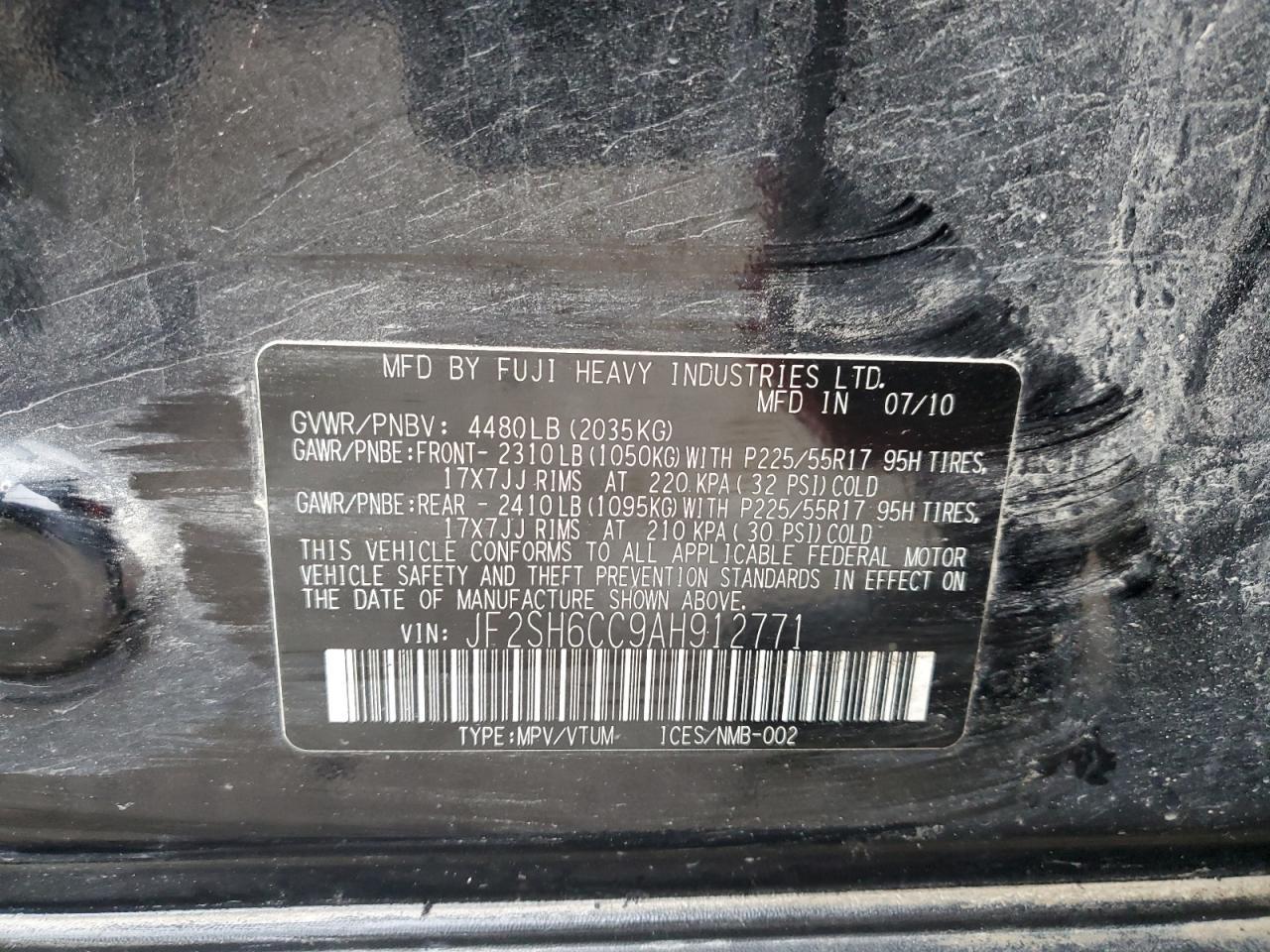 2010 SUBARU FORESTER
