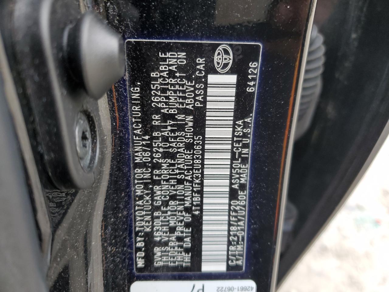 2014 TOYOTA CAMRY