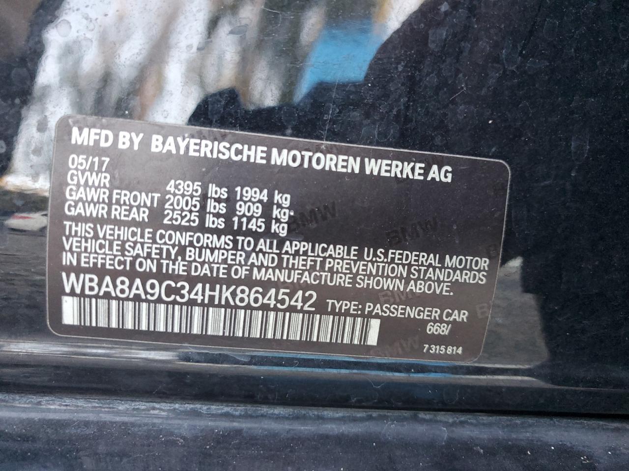 2017 BMW 3 SERIES