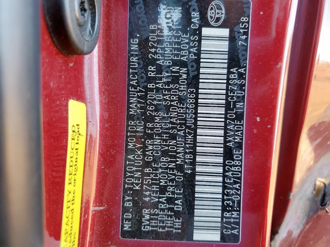 2018 TOYOTA CAMRY