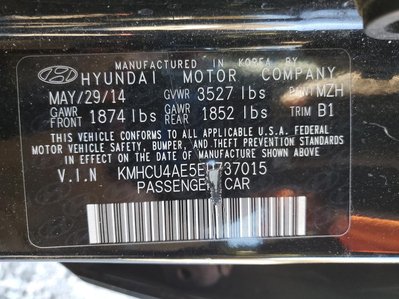 2014 HYUNDAI ACCENT
