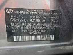 2011 HYUNDAI SONATA