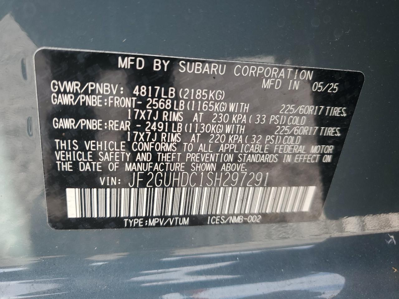 2025 SUBARU Crosstrek