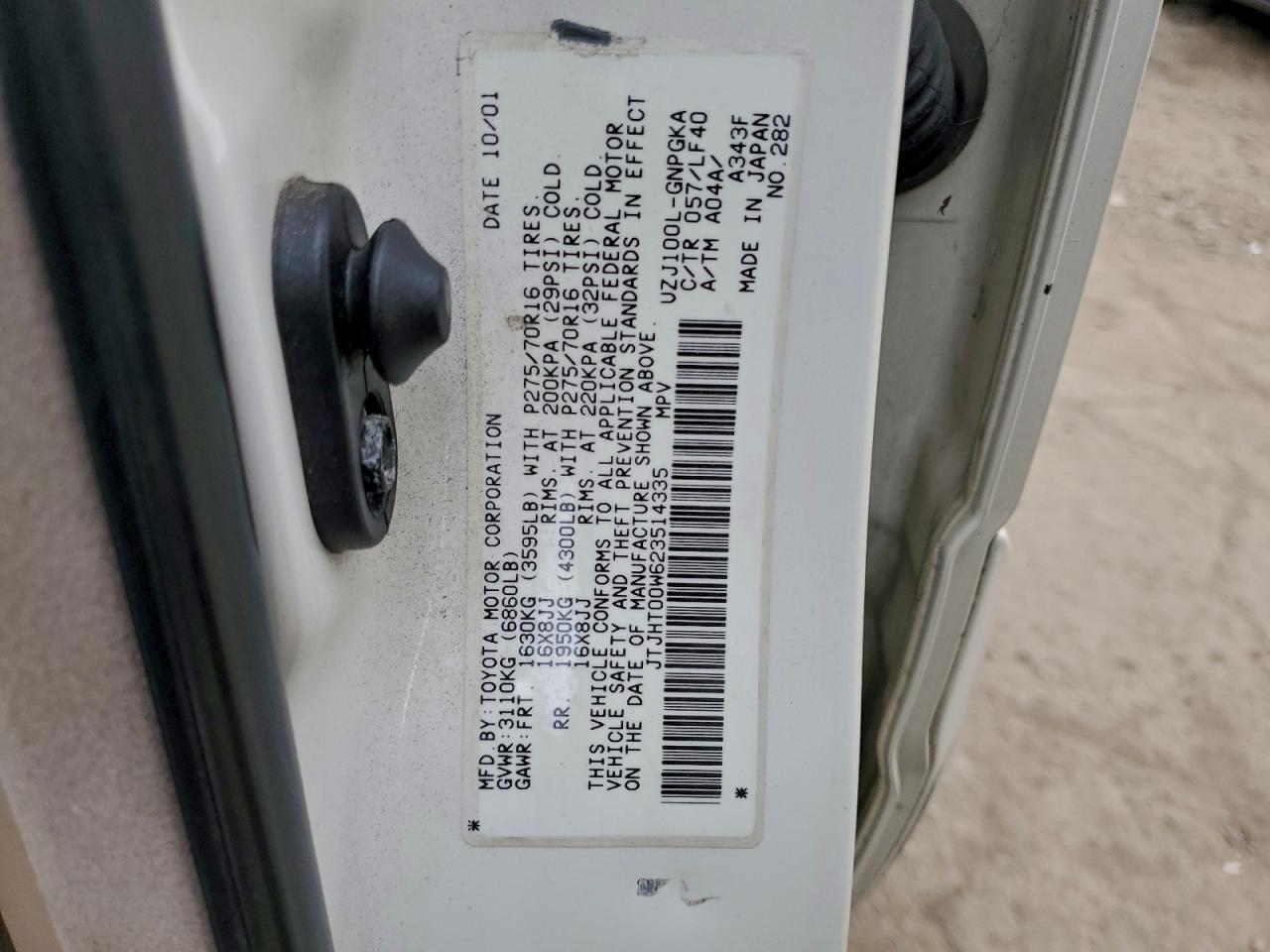2002 LEXUS Lx 470