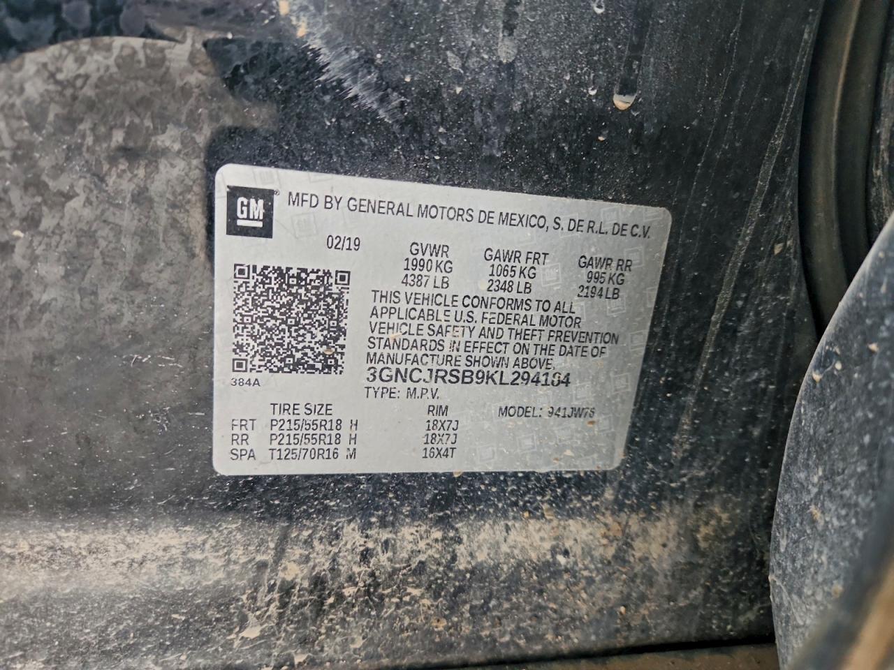 2019 CHEVROLET TRAX