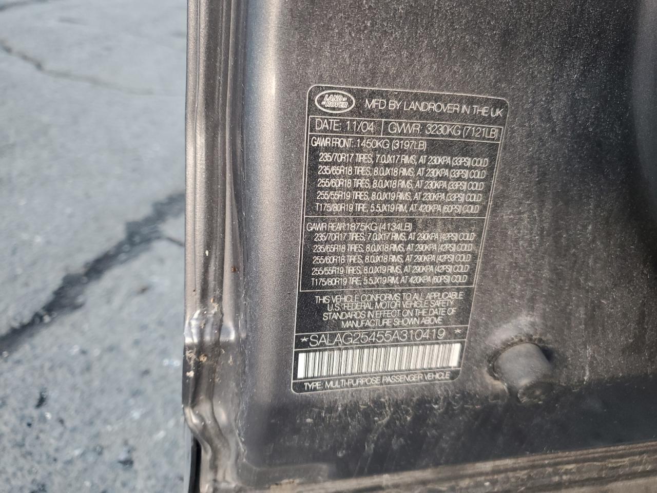 2005 LAND ROVER Lr3