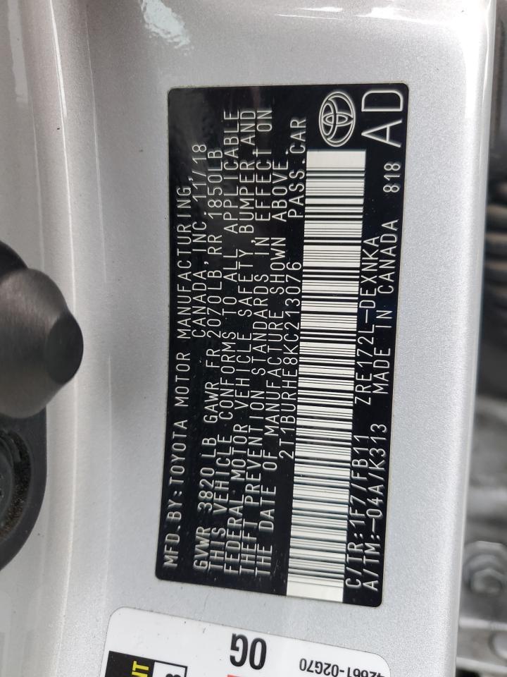 2019 TOYOTA COROLLA