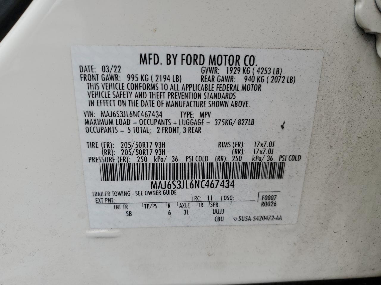 2022 FORD EcoSport