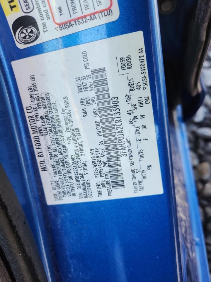 2012 FORD FUSION