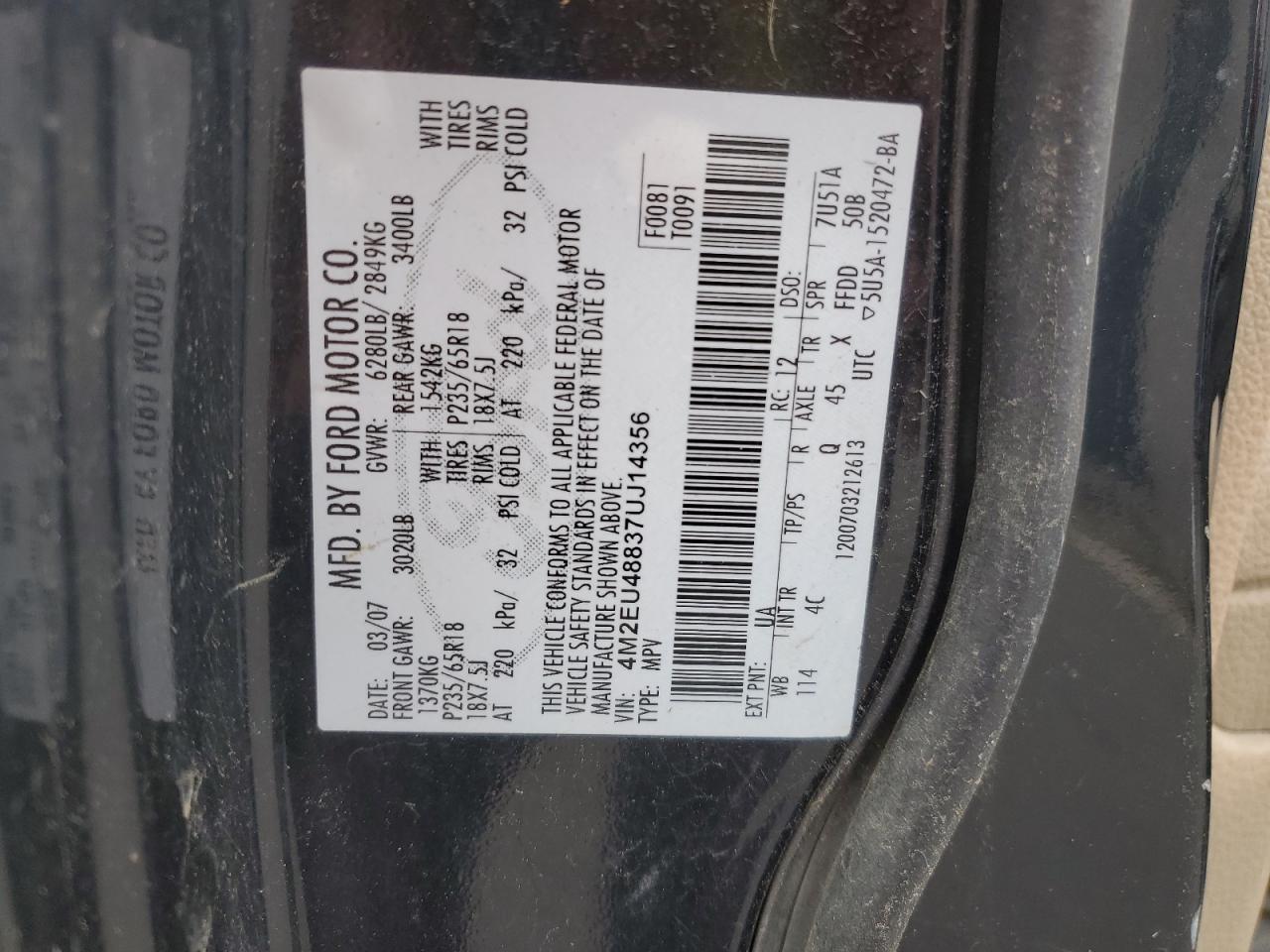 2007 MERCURY Mountaineer