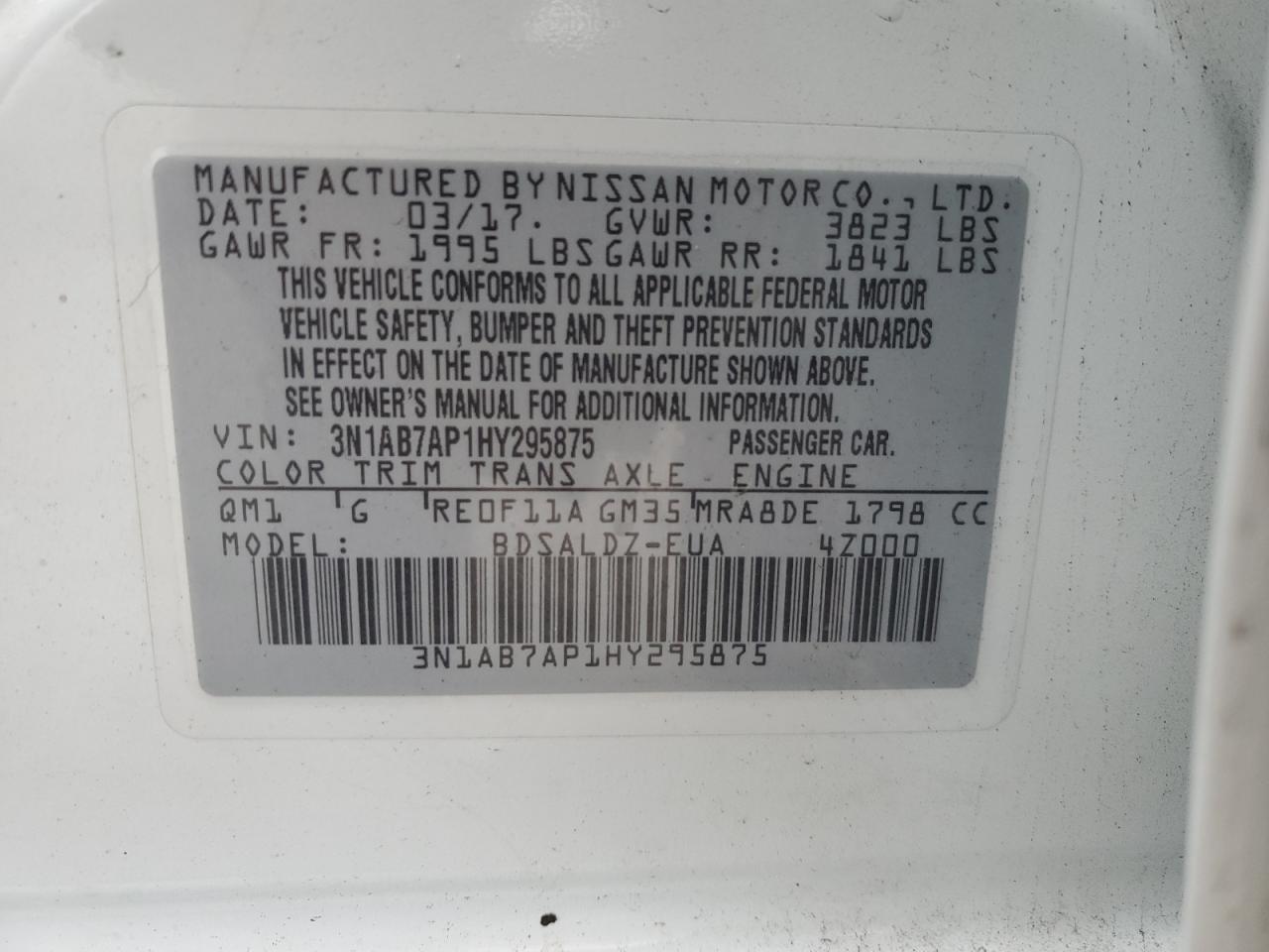 2017 NISSAN SENTRA