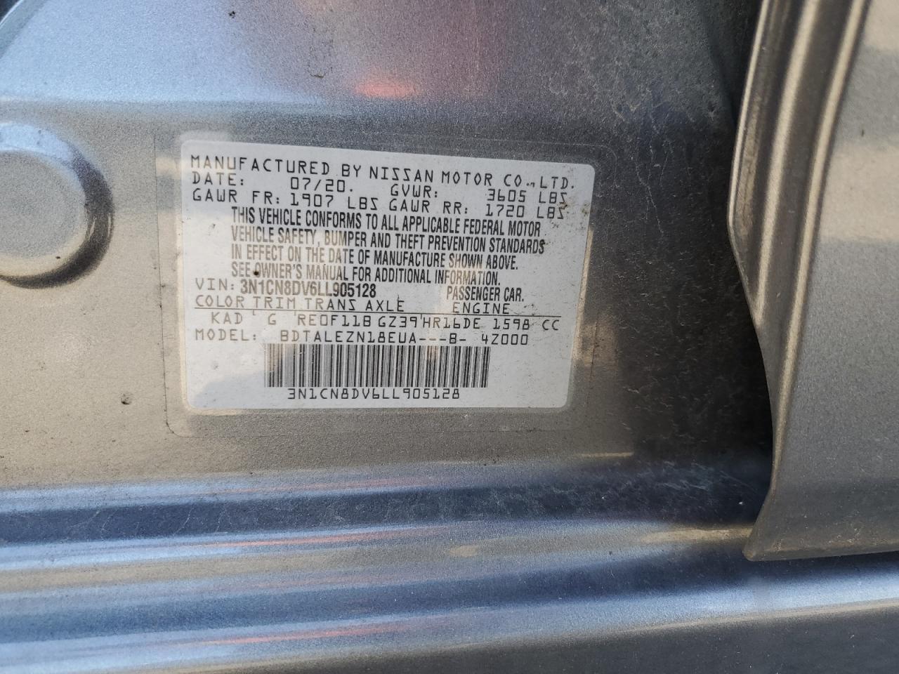 2020 NISSAN VERSA