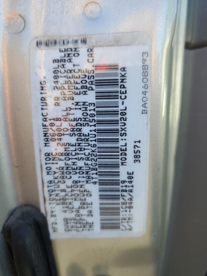 2001 TOYOTA CAMRY