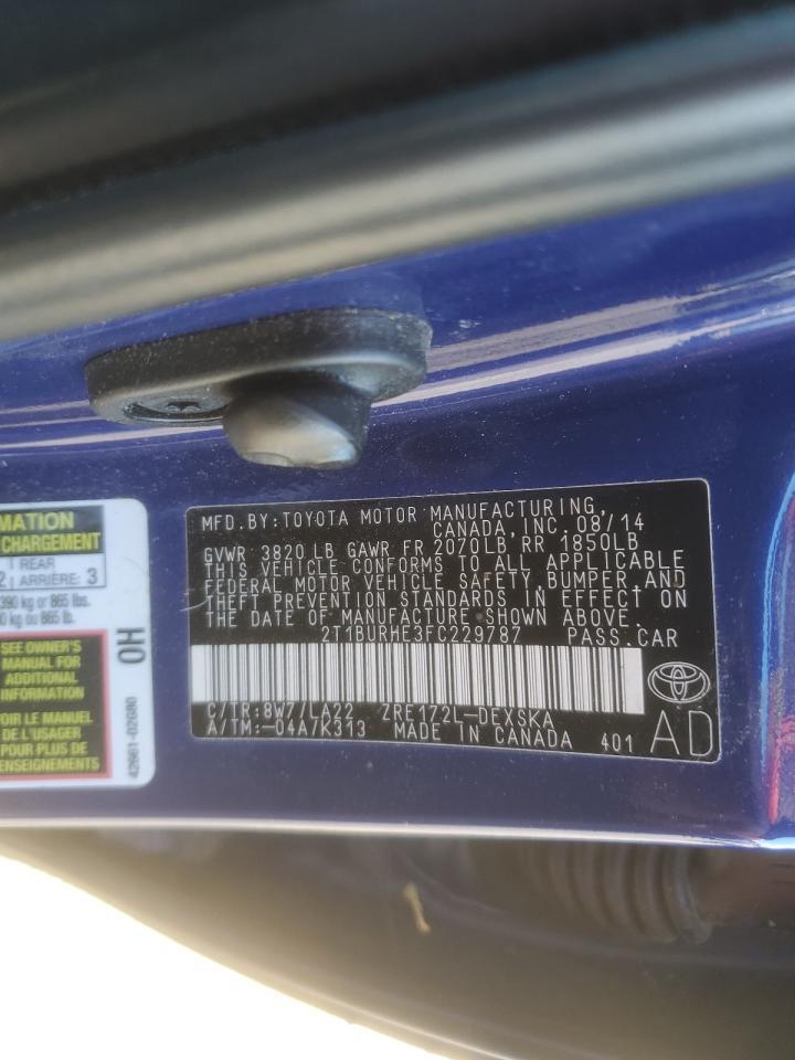 2015 TOYOTA COROLLA