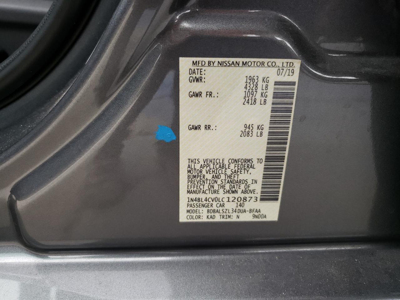 2020 NISSAN ALTIMA