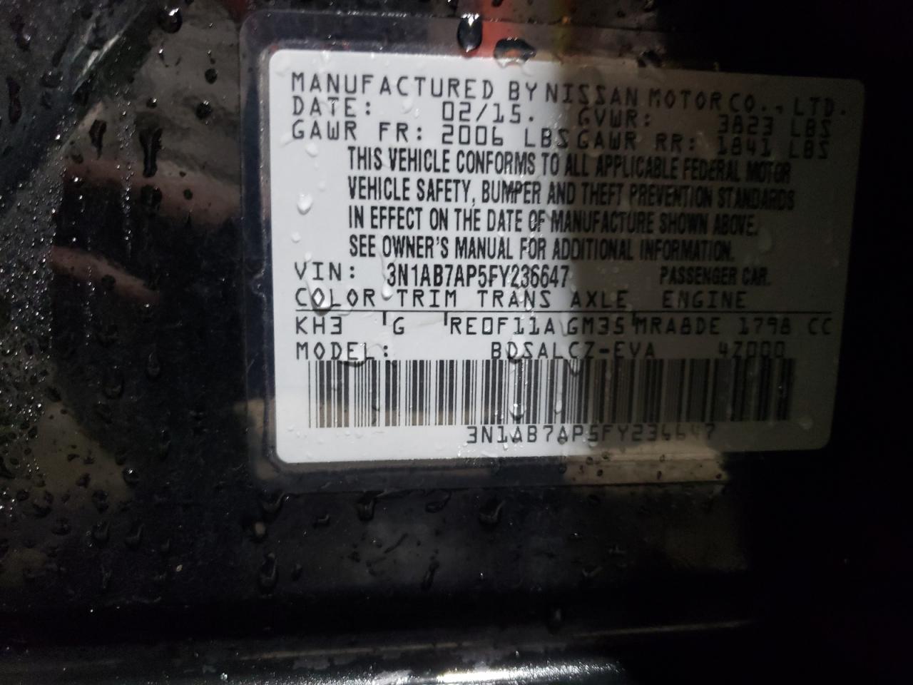 2015 NISSAN SENTRA