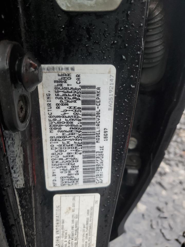 2002 TOYOTA CAMRY