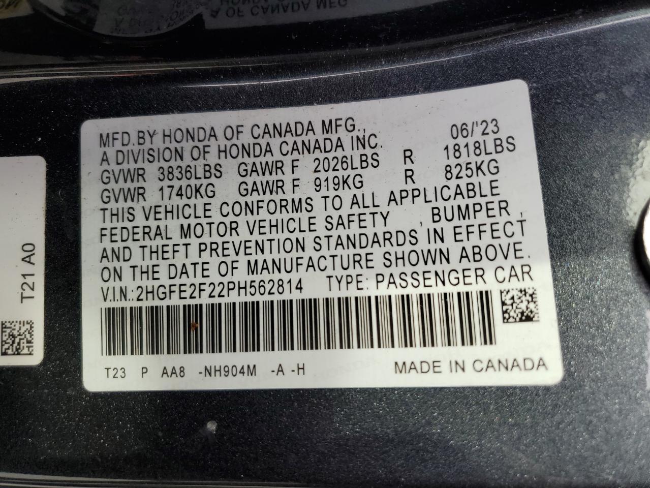 2023 HONDA CIVIC