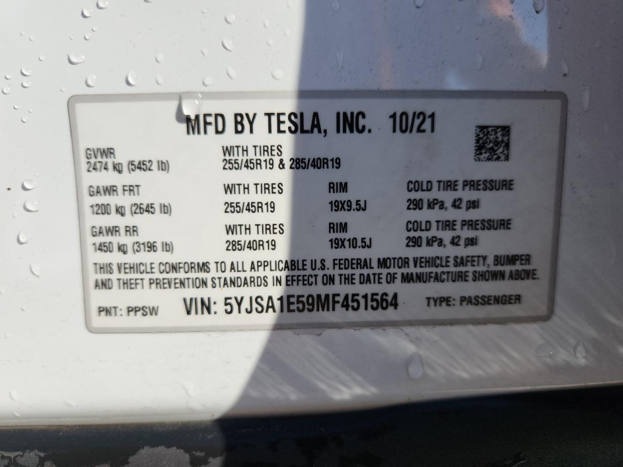 2021 TESLA MODEL S
