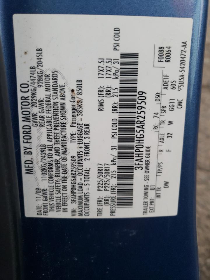 2010 FORD FUSION